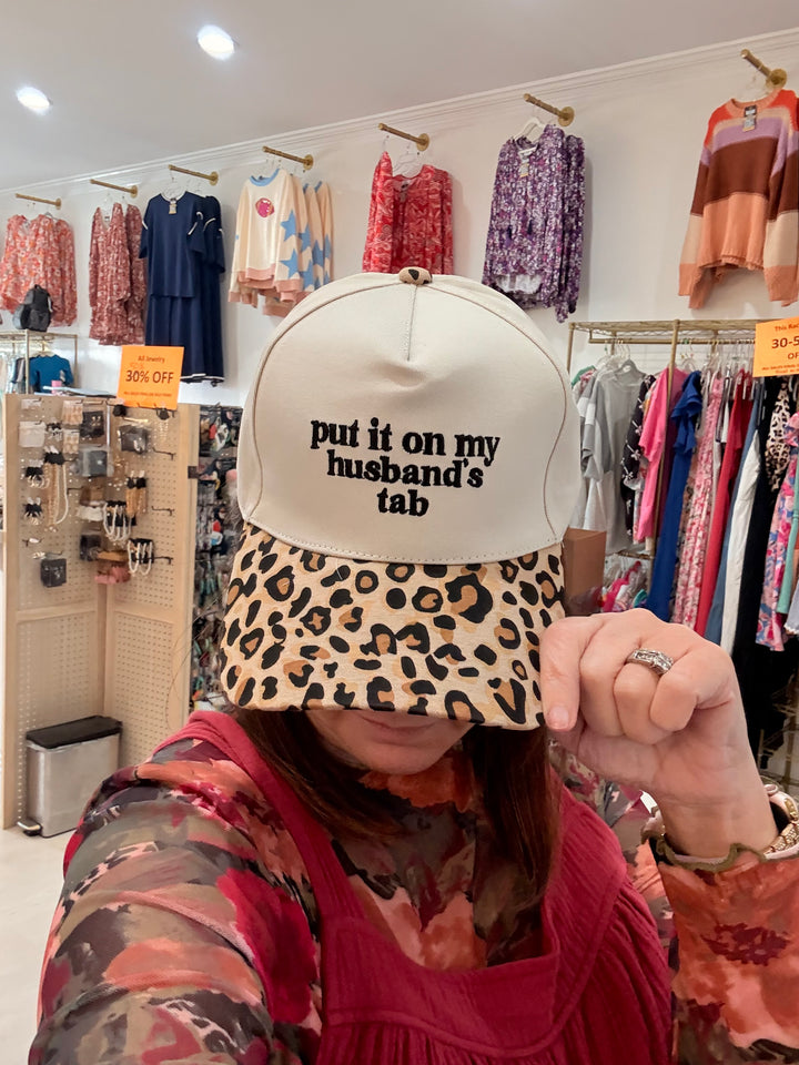 “Put It On My Husband’s Tab” Statement Ball Cap&nbsp;