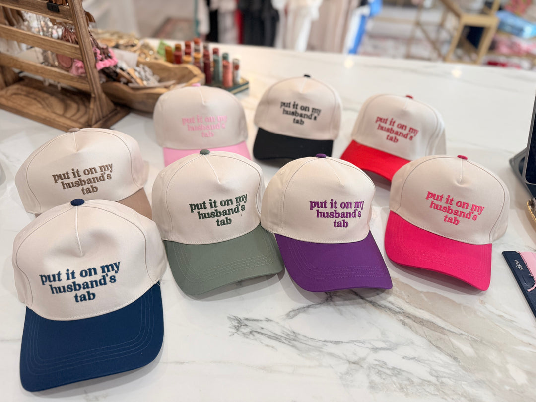 “Put It On My Husband’s Tab” Statement Ball Cap&nbsp;
