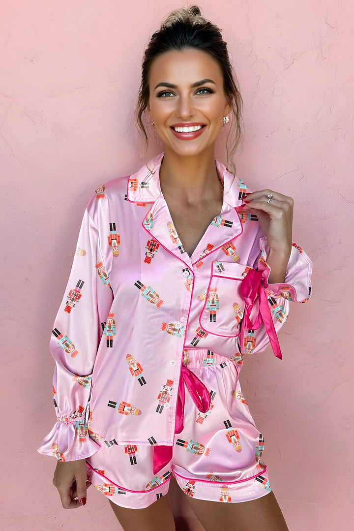 🎀 Luke & Estelle “Nutcracker Dreams Satin Pajama Set” – Holiday Luxe Edition 💕