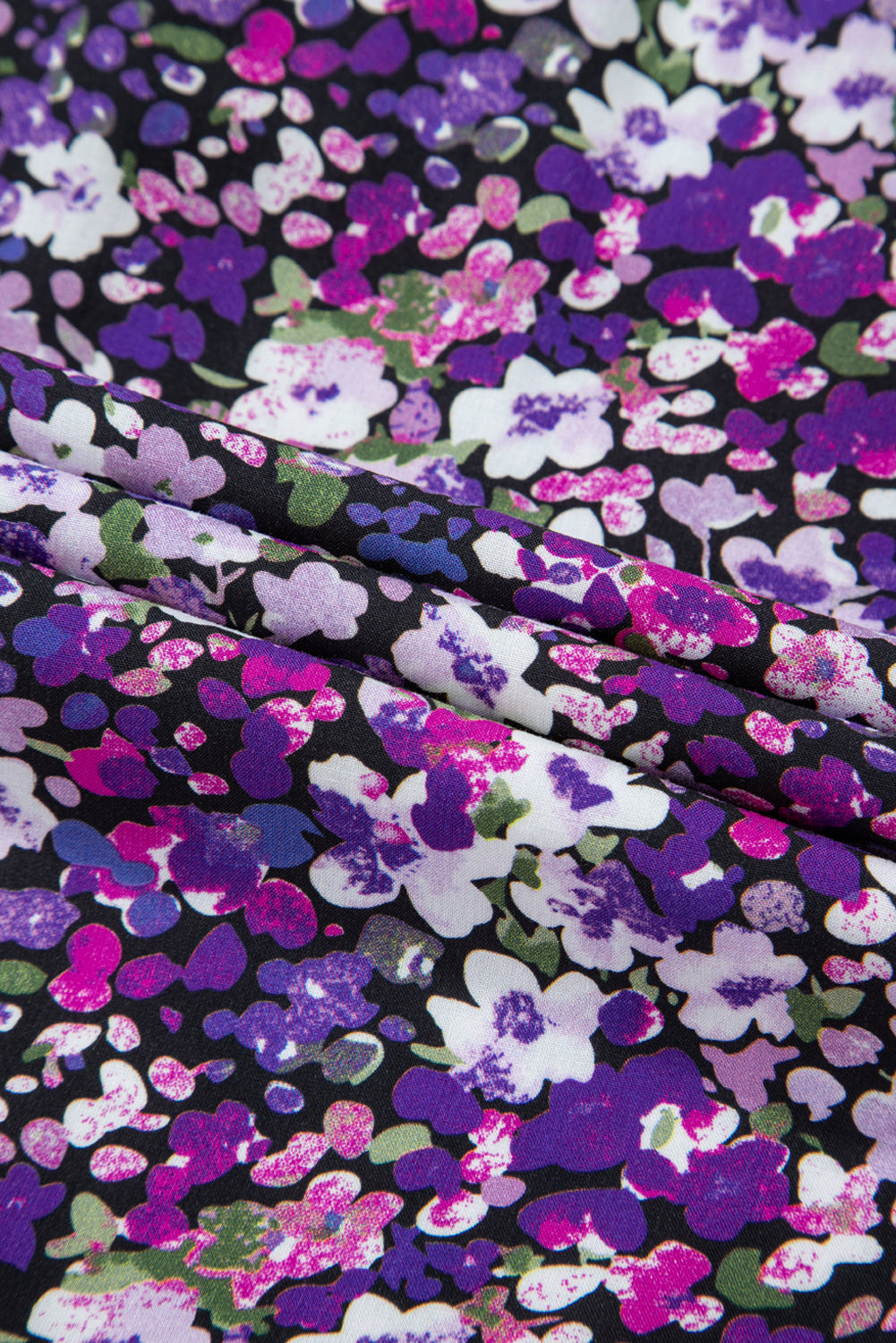 Violet Bloom Boho Blouse – Floral Flare &amp; Luxe Draping