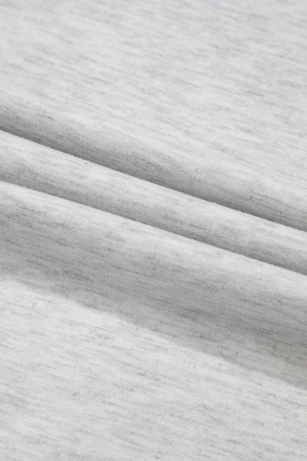 Two Tone Gray Waffle Knit Patched Buttoned V Neck Top