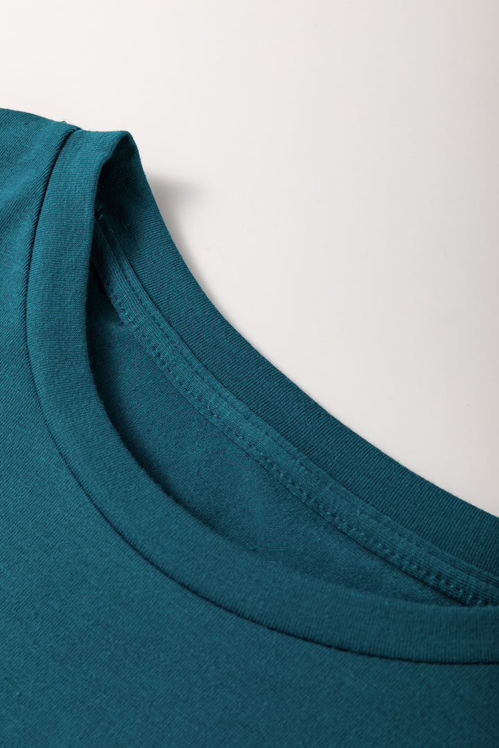 Cross-Current Sculpt Tee – Deep Teal