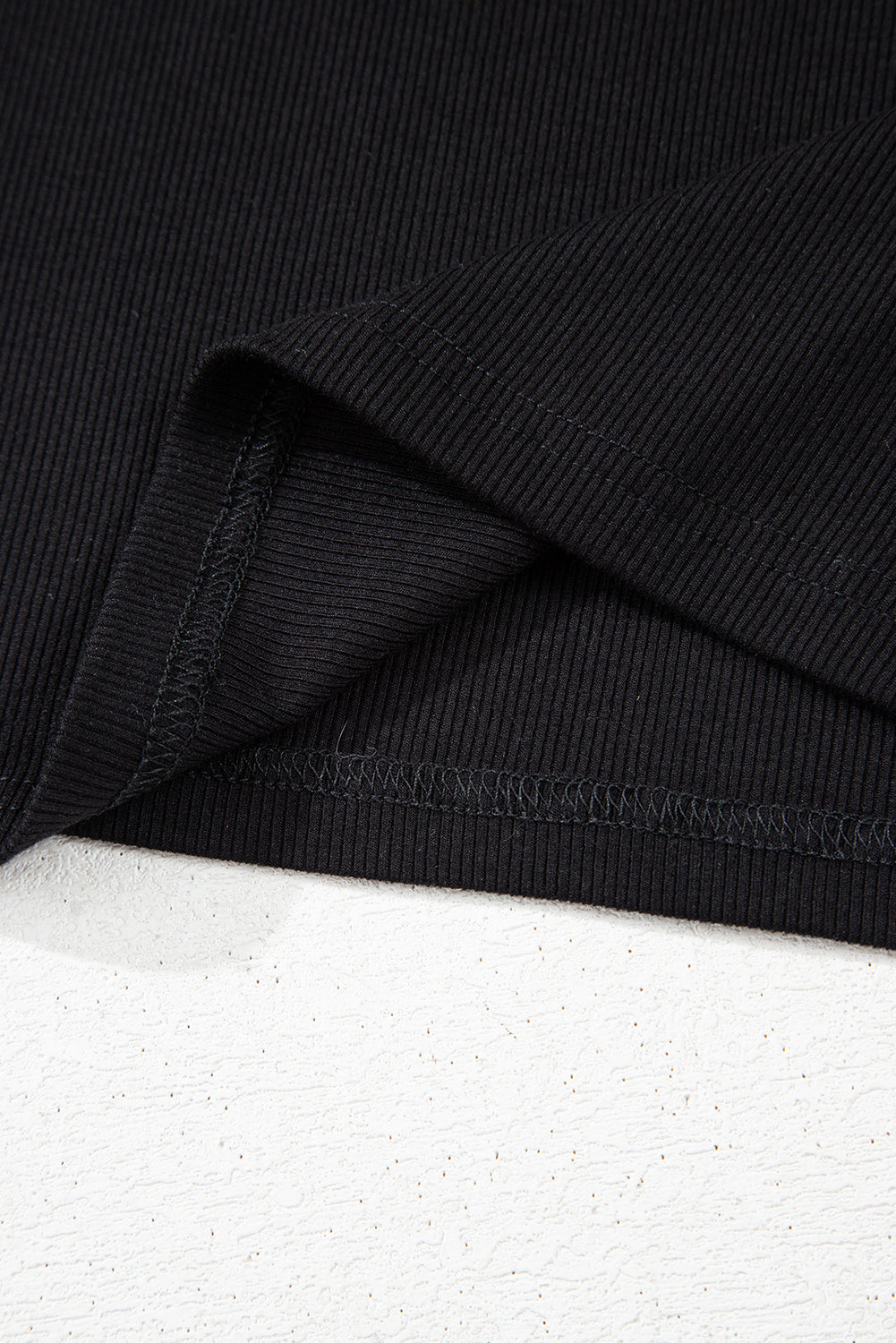 2 Piece Layered Black Floral Lace Sheer Short Sleeve Mock Neck Blouse