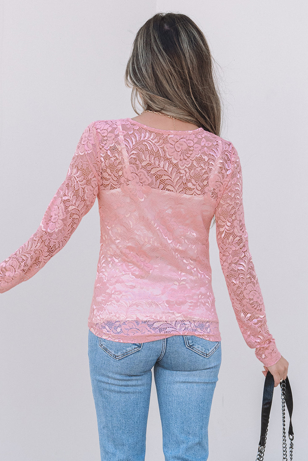 Peach Blossom Floral Lace Layering Top 🍑