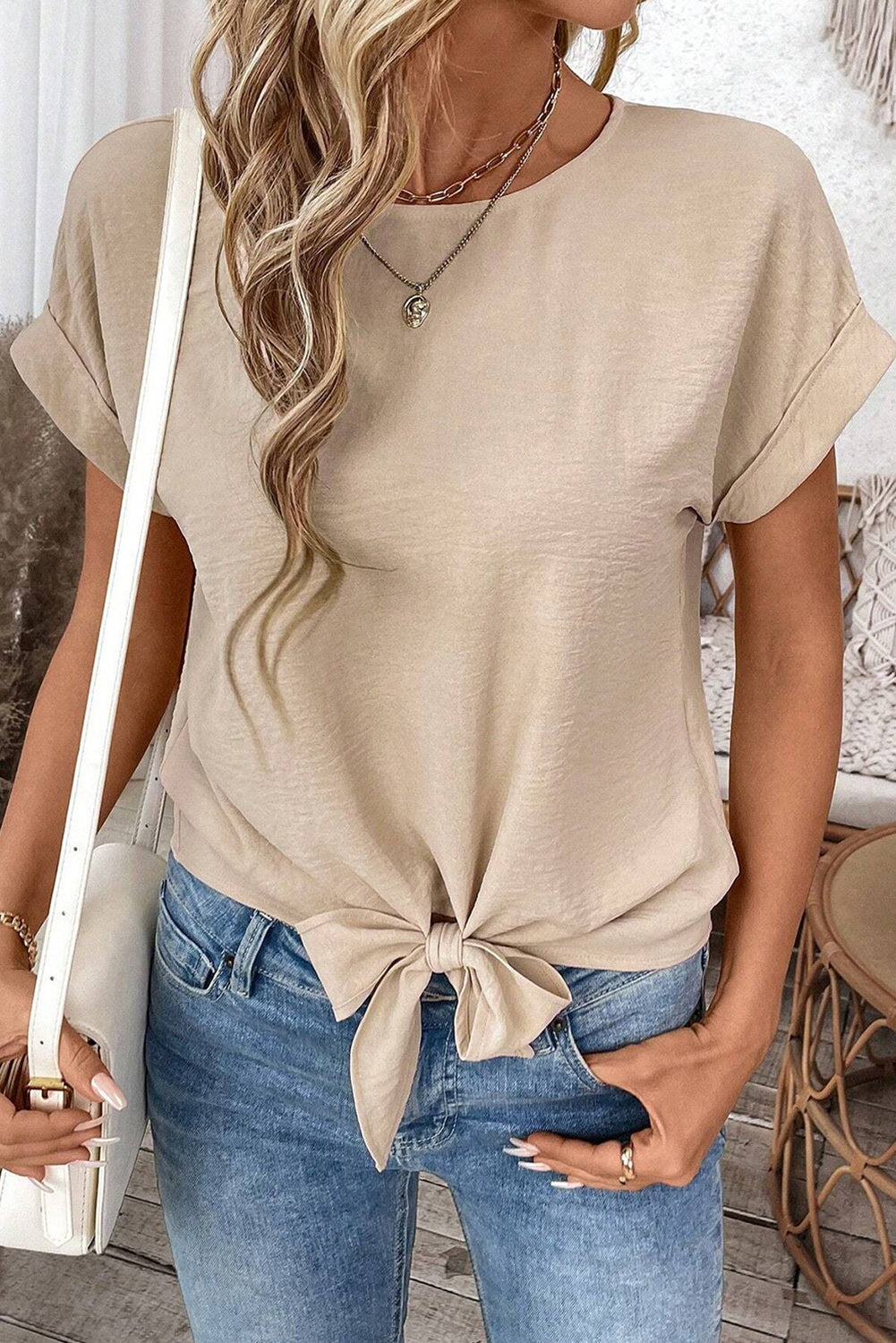 Sands of Style Tie-Front Blouse