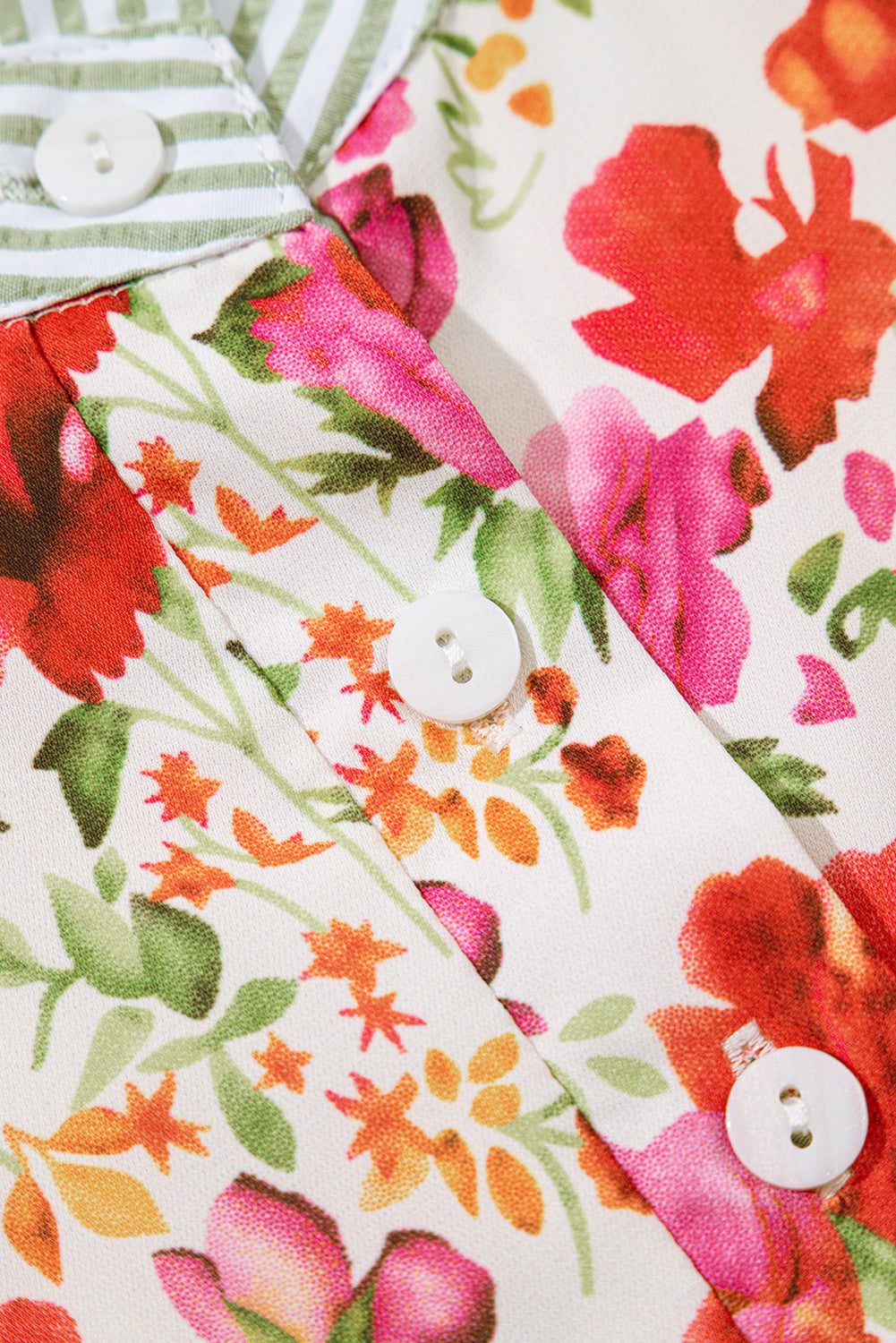 Bloom & Stripe Pop Collar Top 🌸