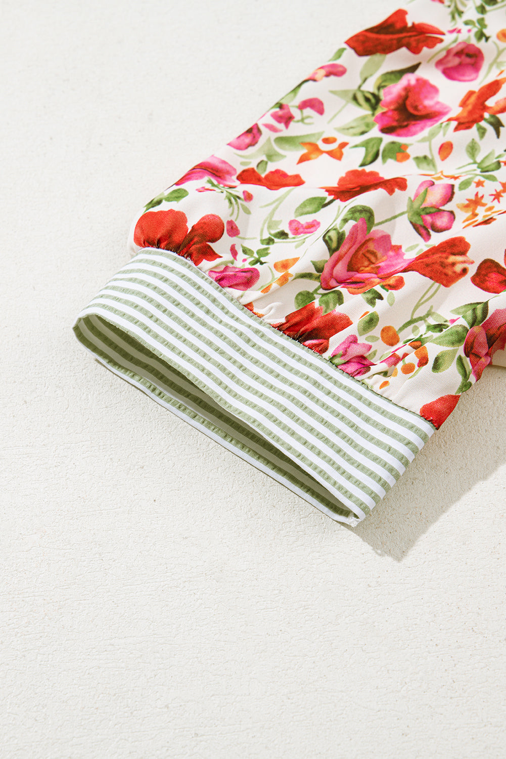 Bloom & Stripe Pop Collar Top 🌸