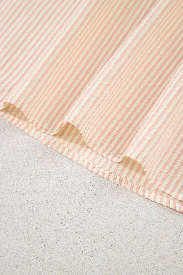 💗 Luke & Estelle “Sweet Peony Pearl Stripe Blouse” 💗