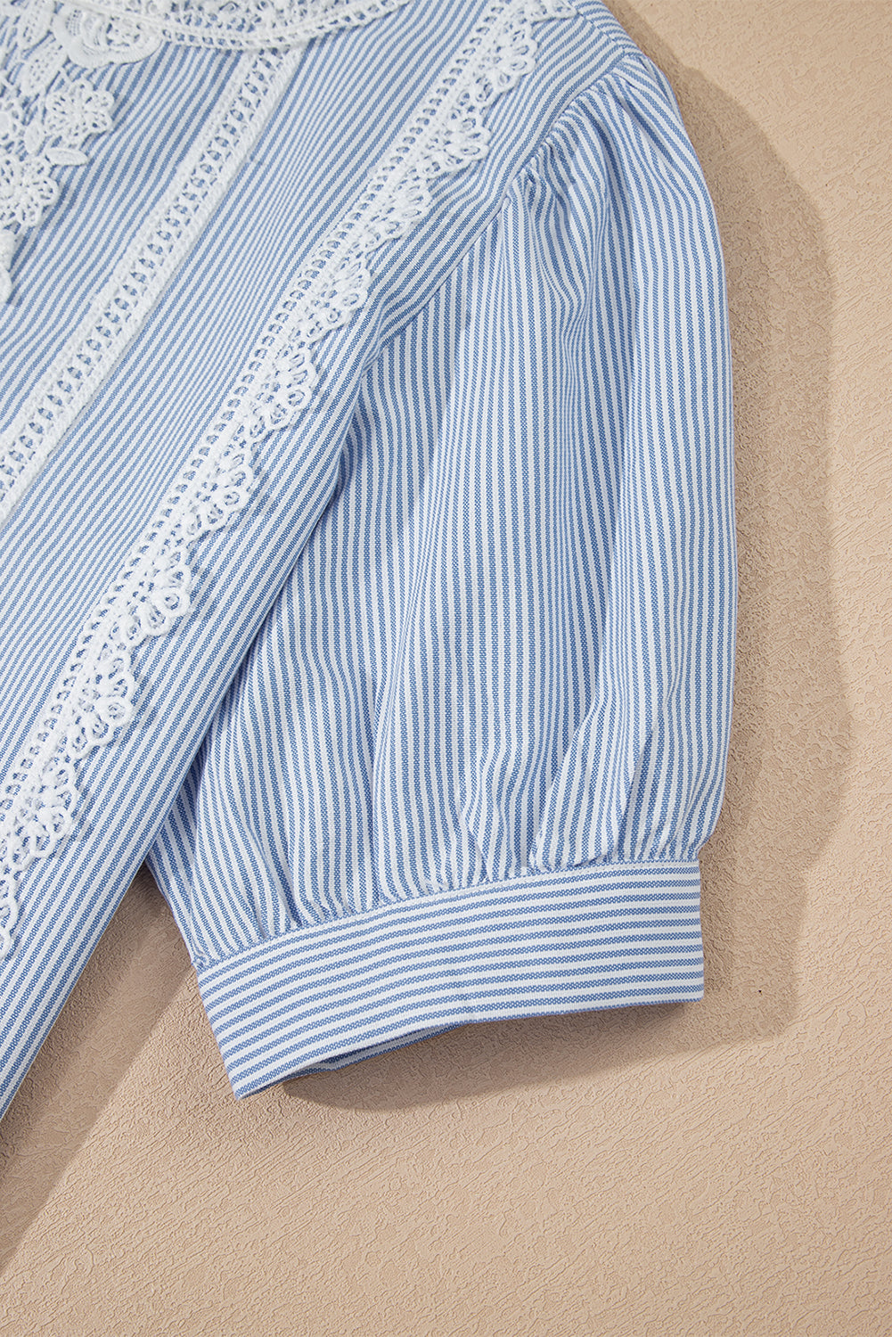 Garden Party Pinstripe Lace Blouse 🌸