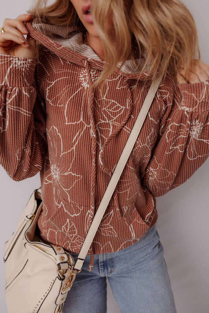 Terra Blossom Textured Hoodie
