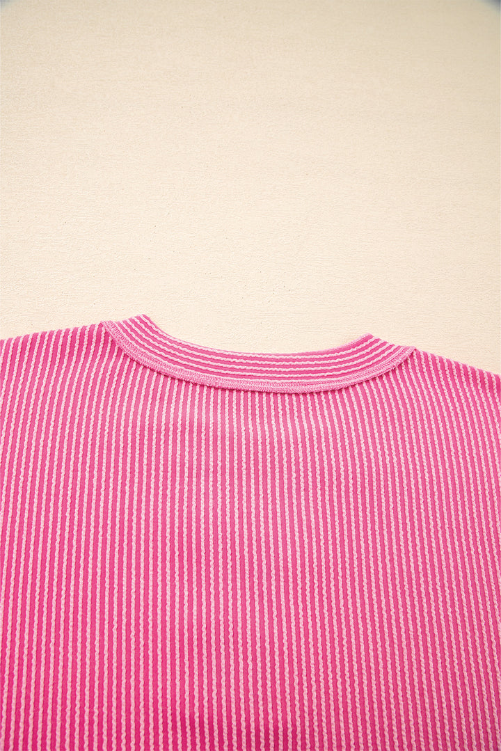 Candy-Pop Patchwork Henley Sweatshirt