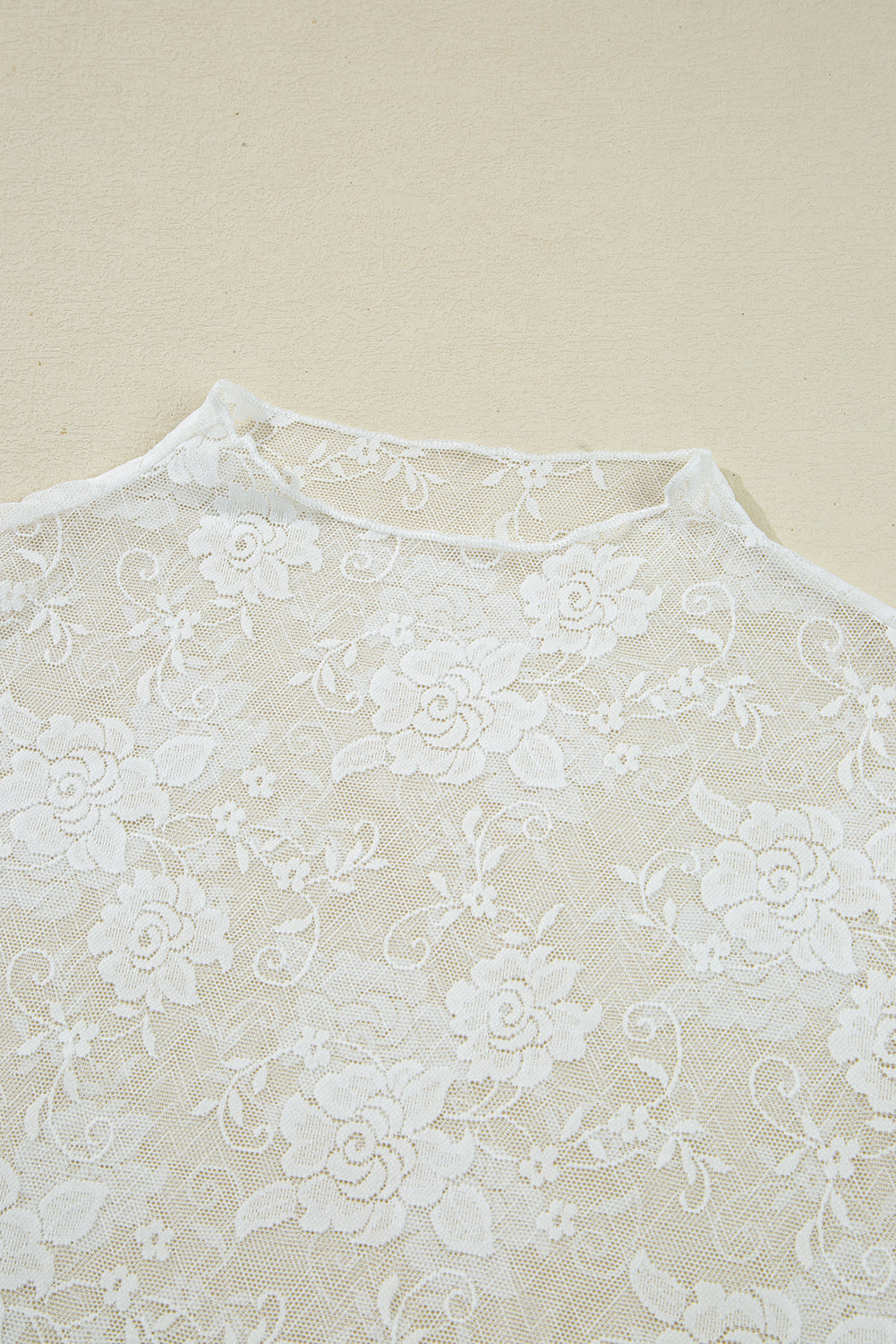 Snow Kiss Floral Sheer Lace Top