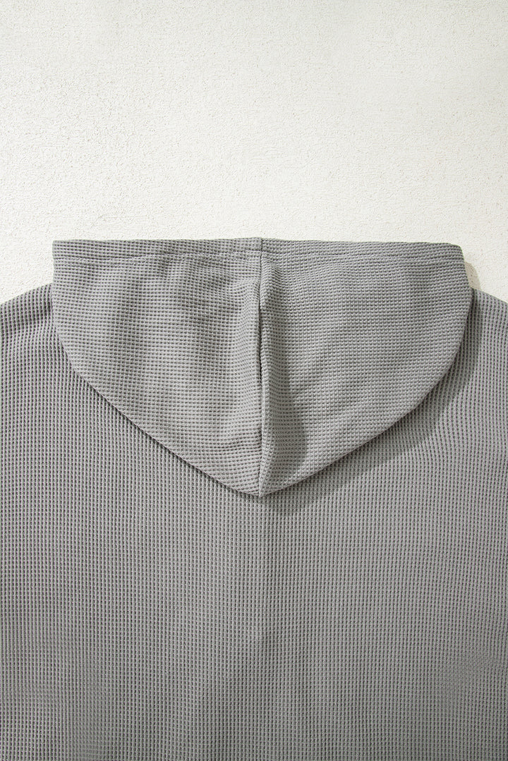 Harvest Trails Waffle Hoodie — Ashphalt Stripe Mix