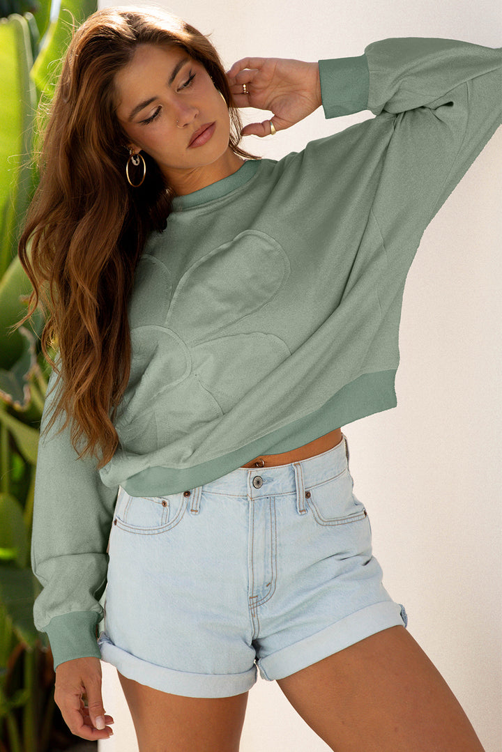 Bloom & Go Sage Embossed Sweatshirt