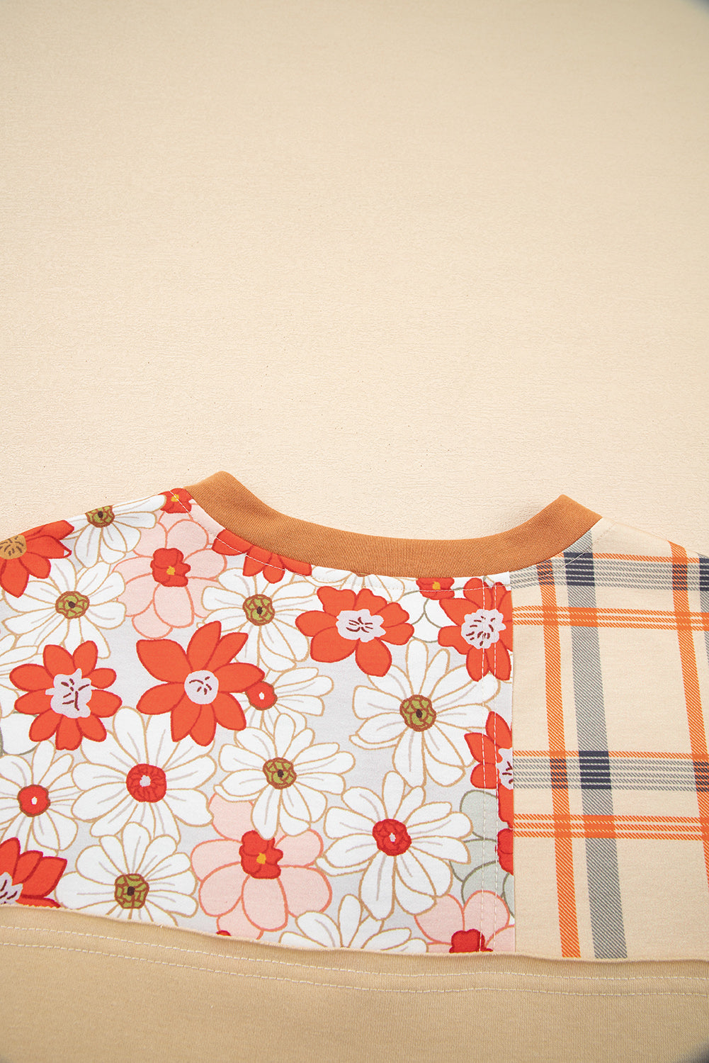 Retro Bloom Patchwork Henley