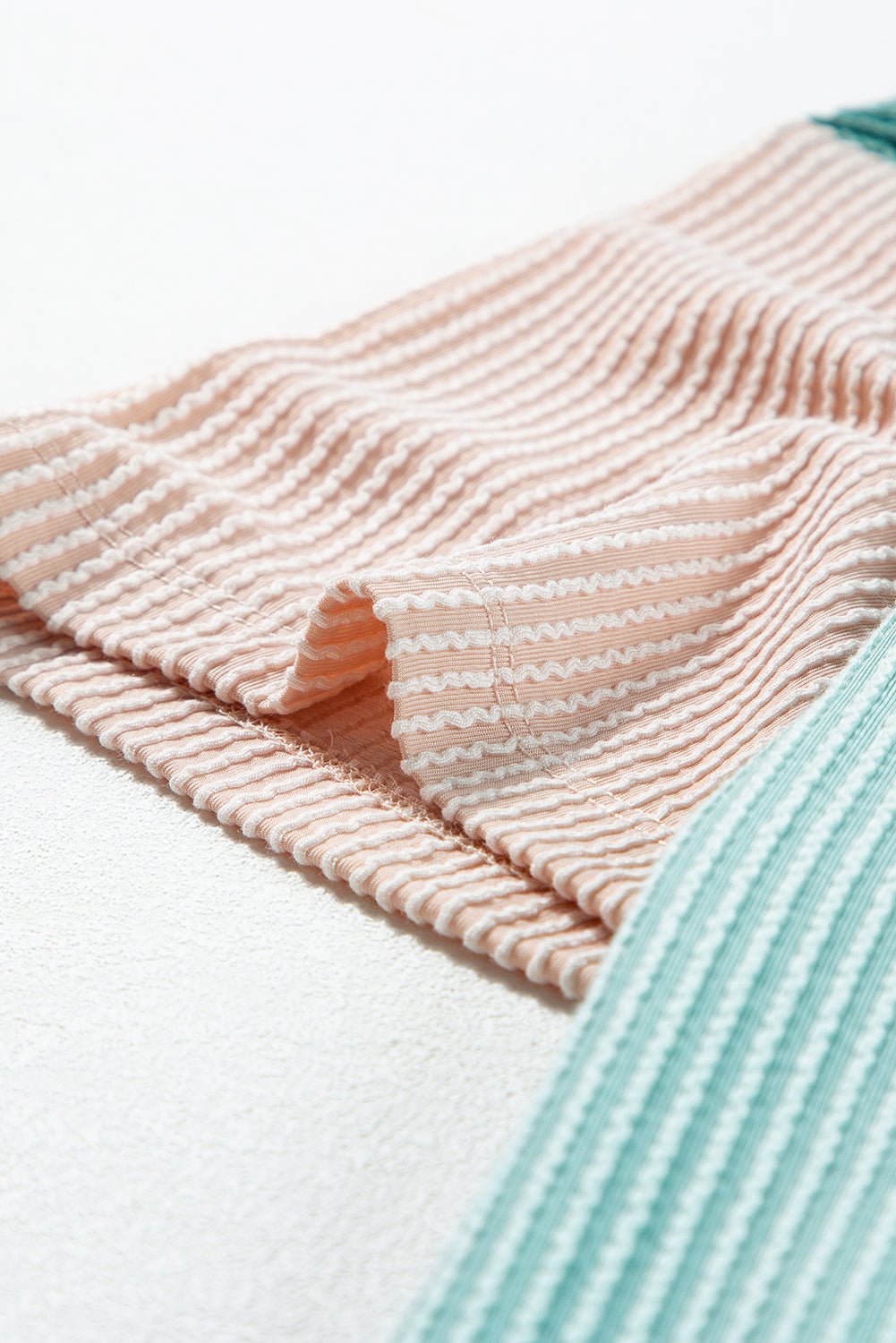 Evergreen Coast Colorblock Ribbed Top 🌿