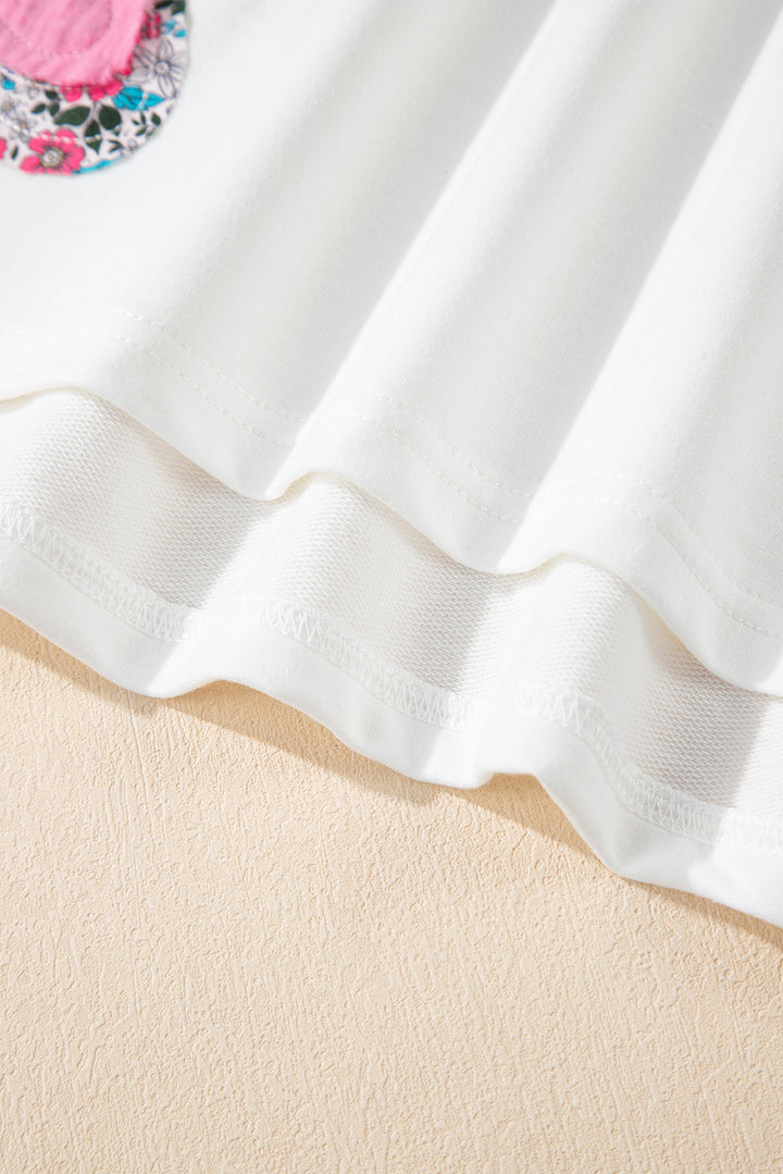 Petal Pop Appliqué Tee — Bloom Bright 🌸