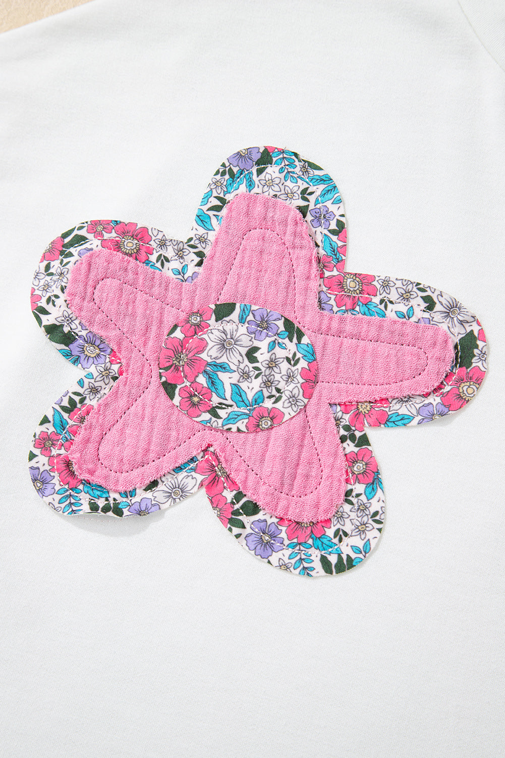 Petal Pop Appliqué Tee — Bloom Bright 🌸