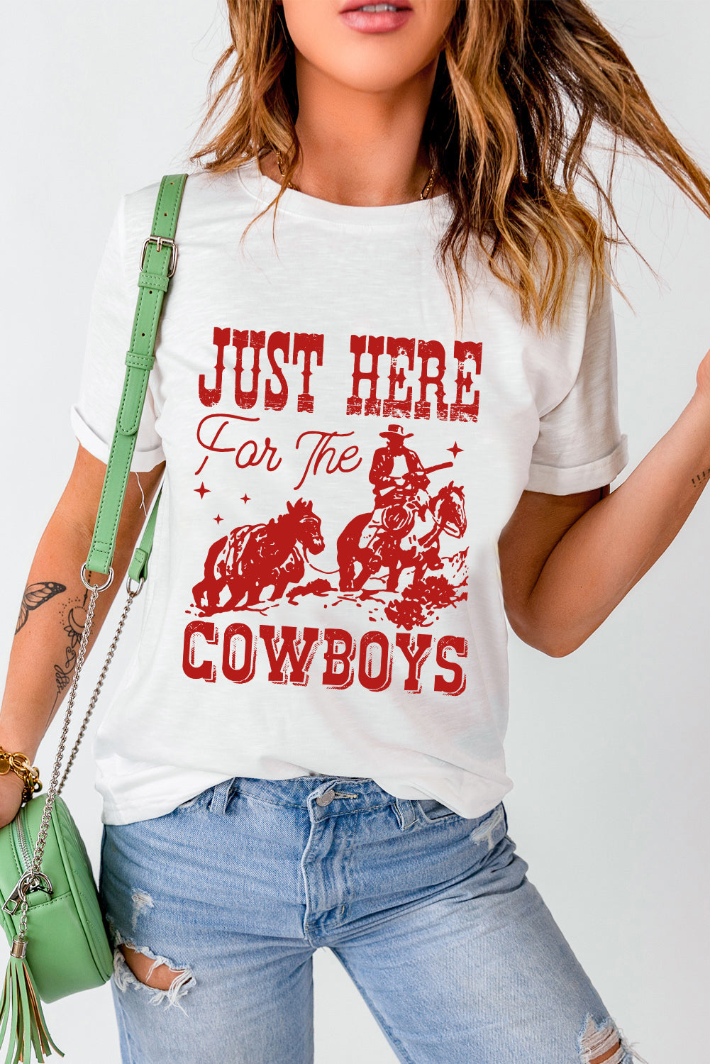 Just Here For The Cowboys – Vintage Rodeo Tee 🤠❤️