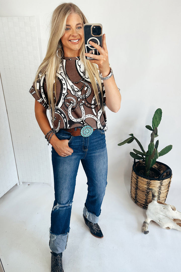 Lucky Break Horseshoe Top 🤠✨