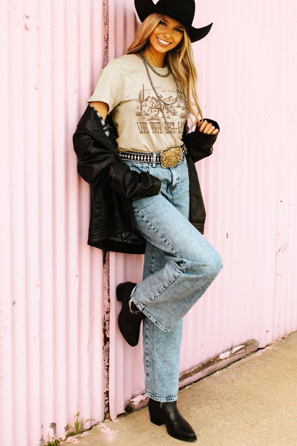 Live Your Best Life Desert Rider Tee – Sand 🤠🌵
