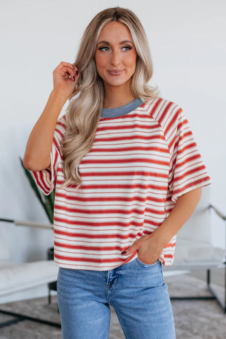 Sunset Stroll Striped Tee