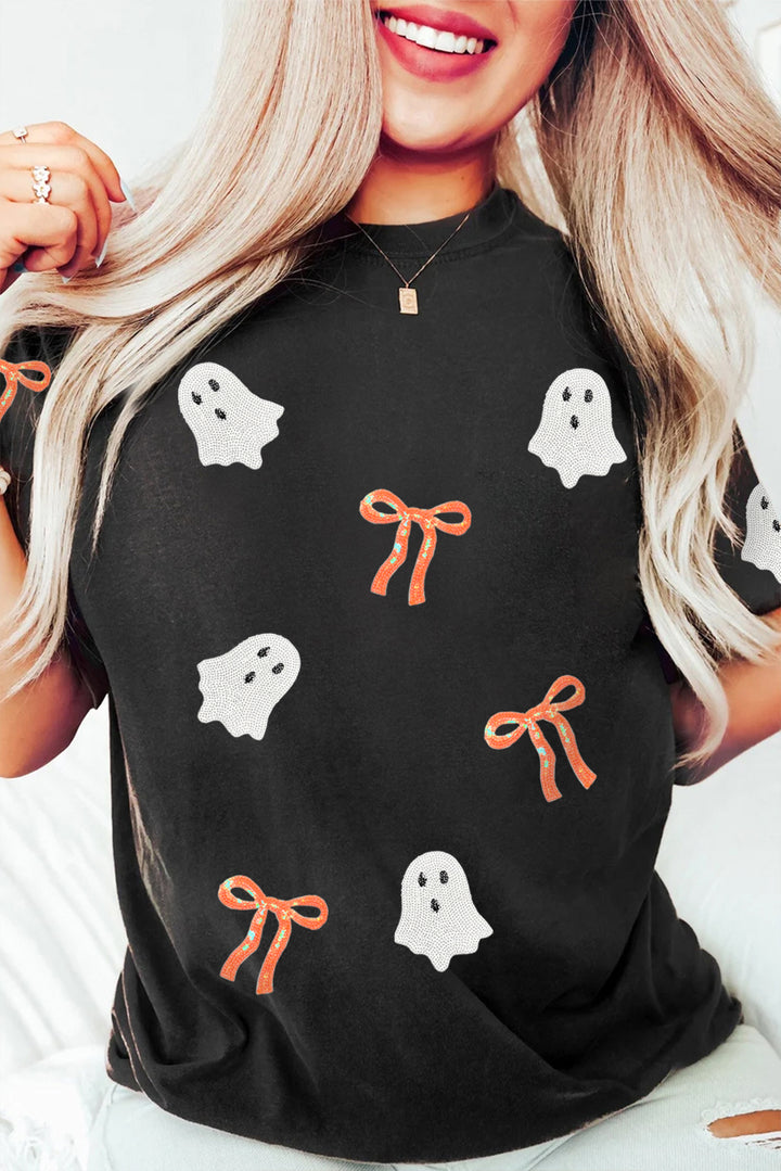 Boo-tique Bow & Ghost Graphic Tee