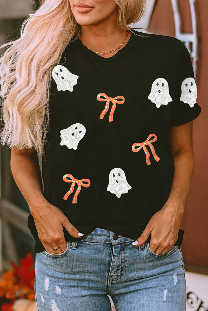 Boo-tique Bow & Ghost Graphic Tee