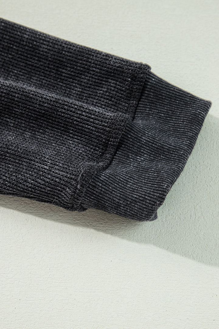 Merry & Bright Corded Sweatshirt – Charcoal