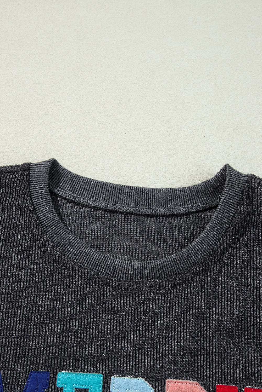 Merry & Bright Corded Sweatshirt – Charcoal