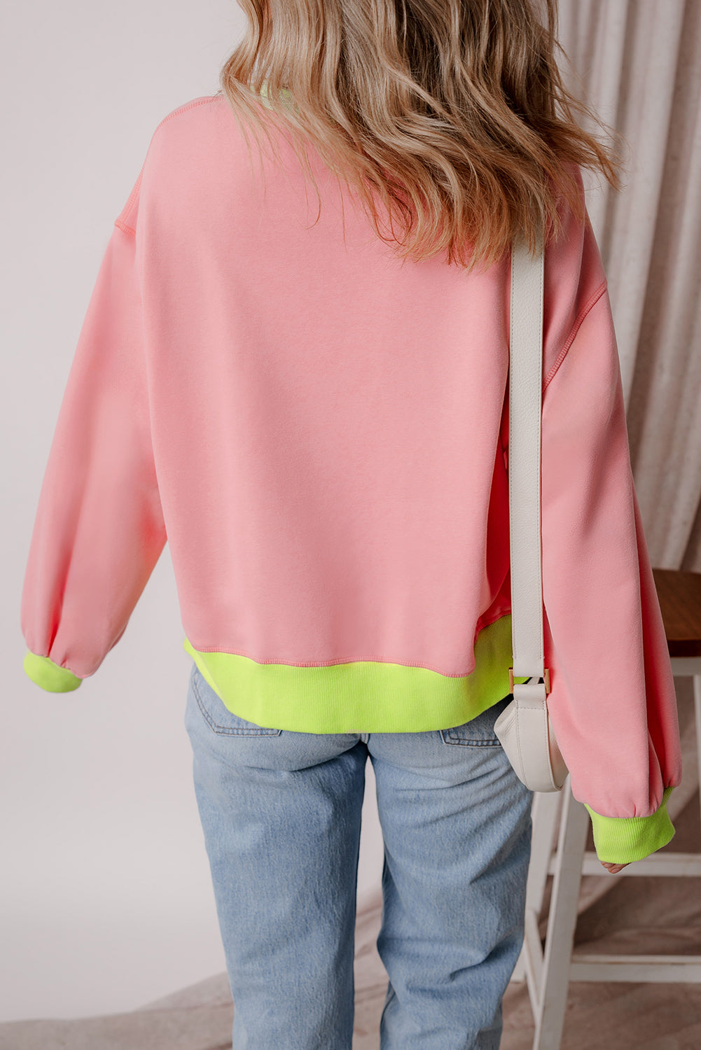 Electric Vibes "Teacher" Graphic Sweatshirt – Neon Pink Pop