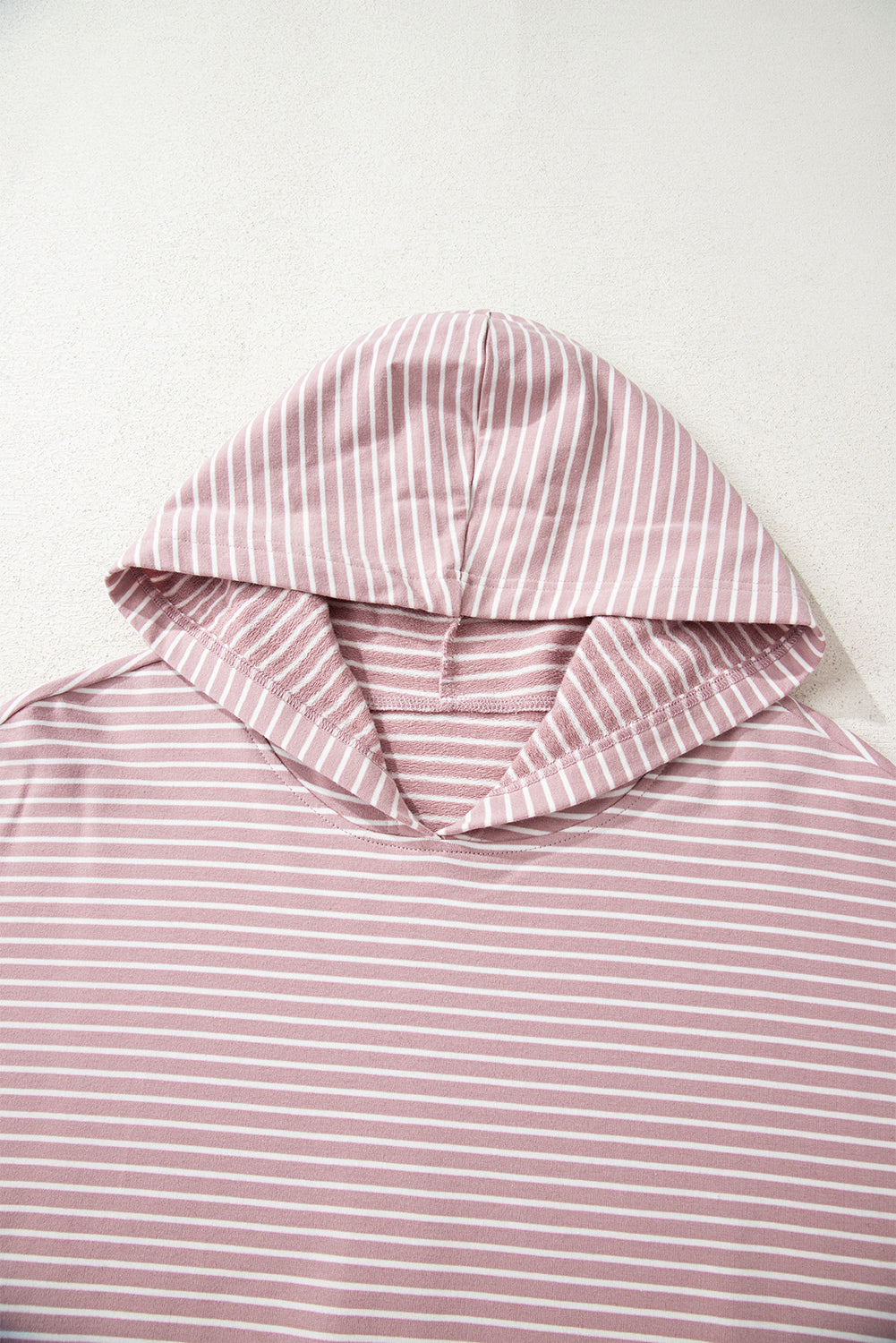 Sweet Stripe Oversize Hoodie — Blush