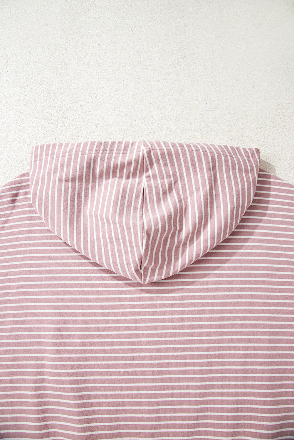 Sweet Stripe Oversize Hoodie — Blush