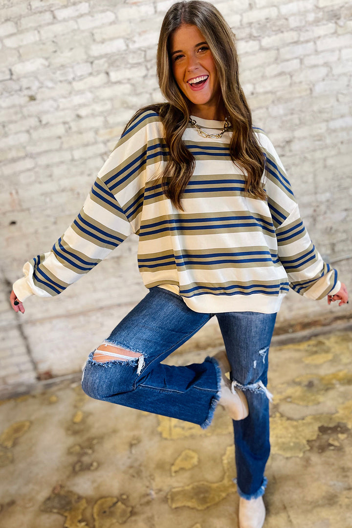Weekend Vibes Striped Pullover