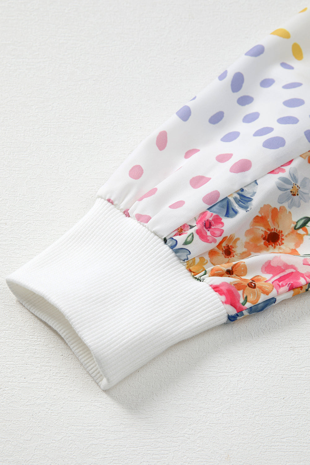 Garden Party Patchwork Sleeve Pullover