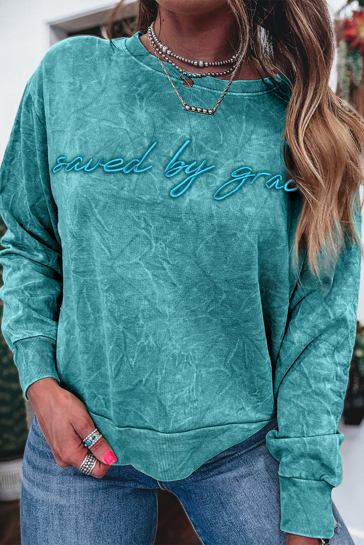 Luke & Estelle “Saved By Grace” Mineral Wash Sweatshirt
