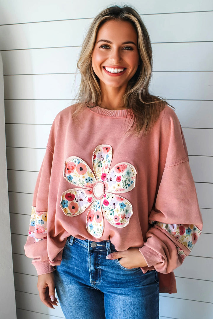 Blossom & Floral Patchwork Sweatshirt