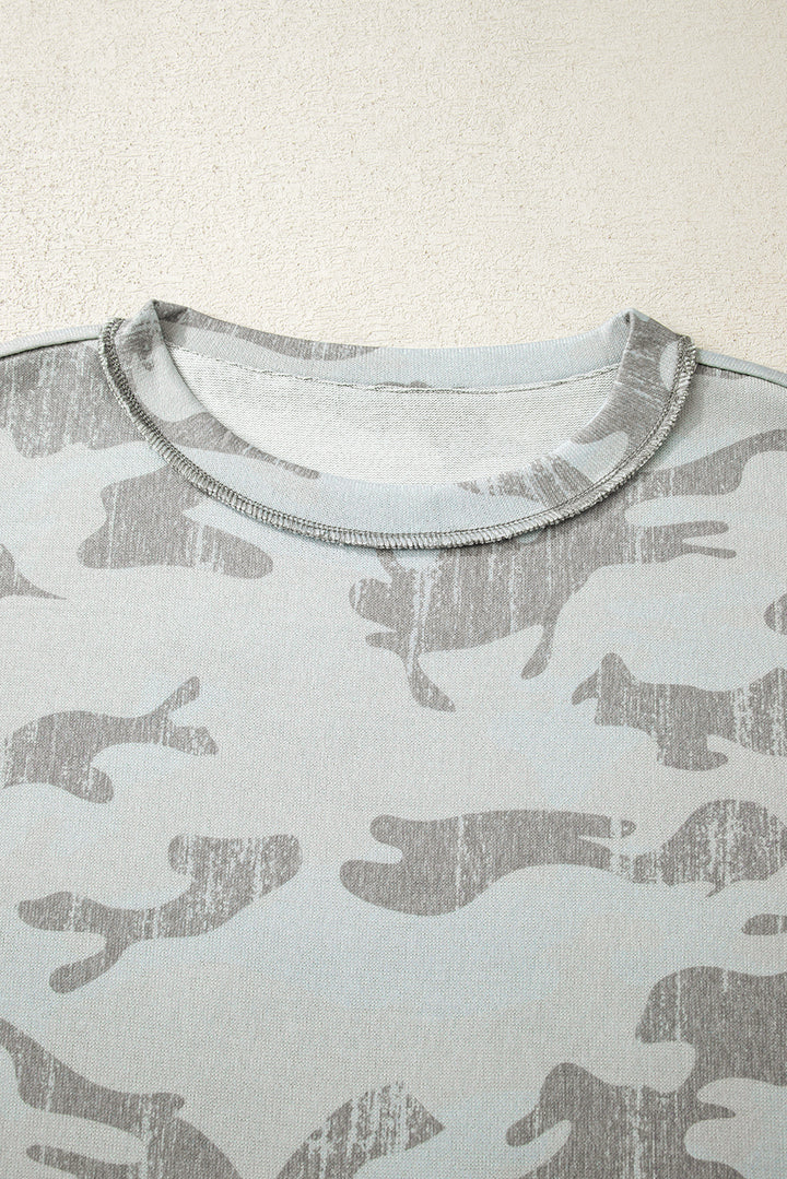 Cloud Camo Cozy Oversized Sweatshirt – Mist Grey