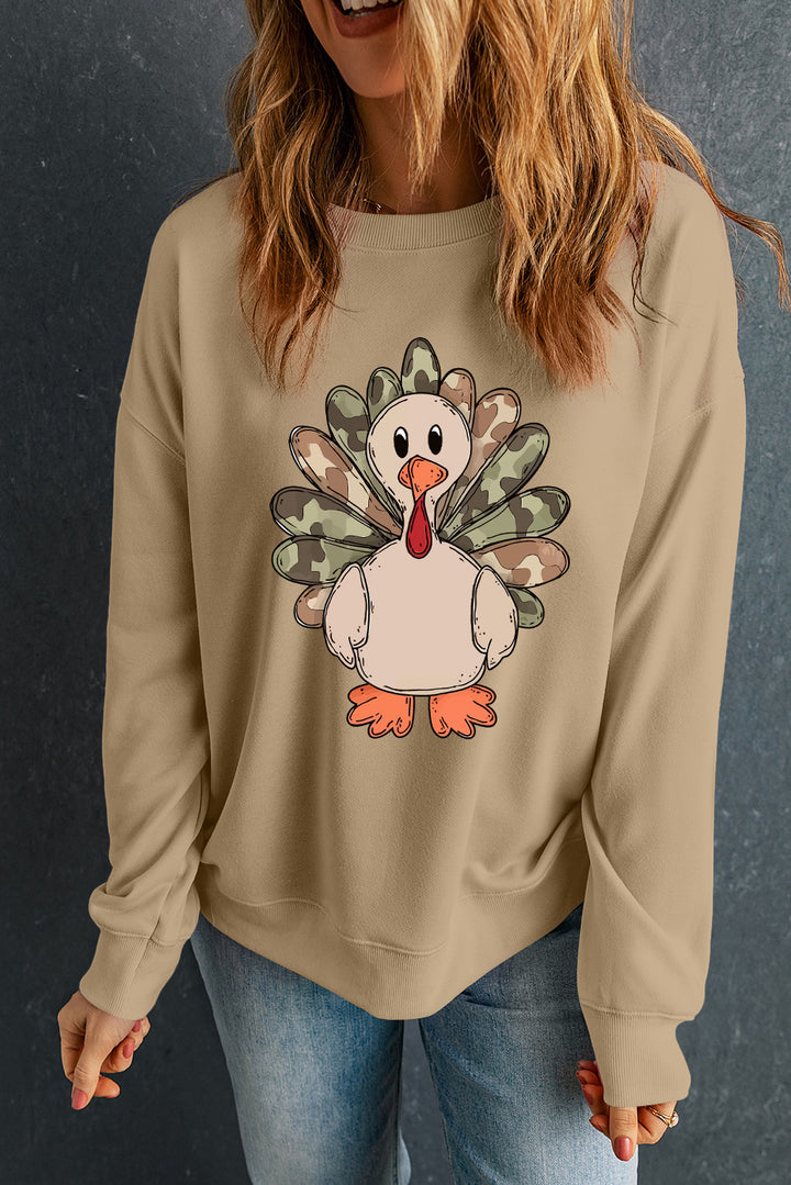 Gobble Goals Camo-Turkey Sweatshirt