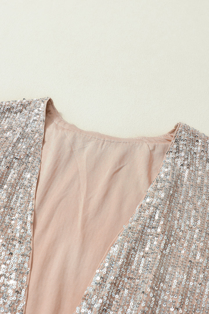 Champagne  Sequin Duster Kimono