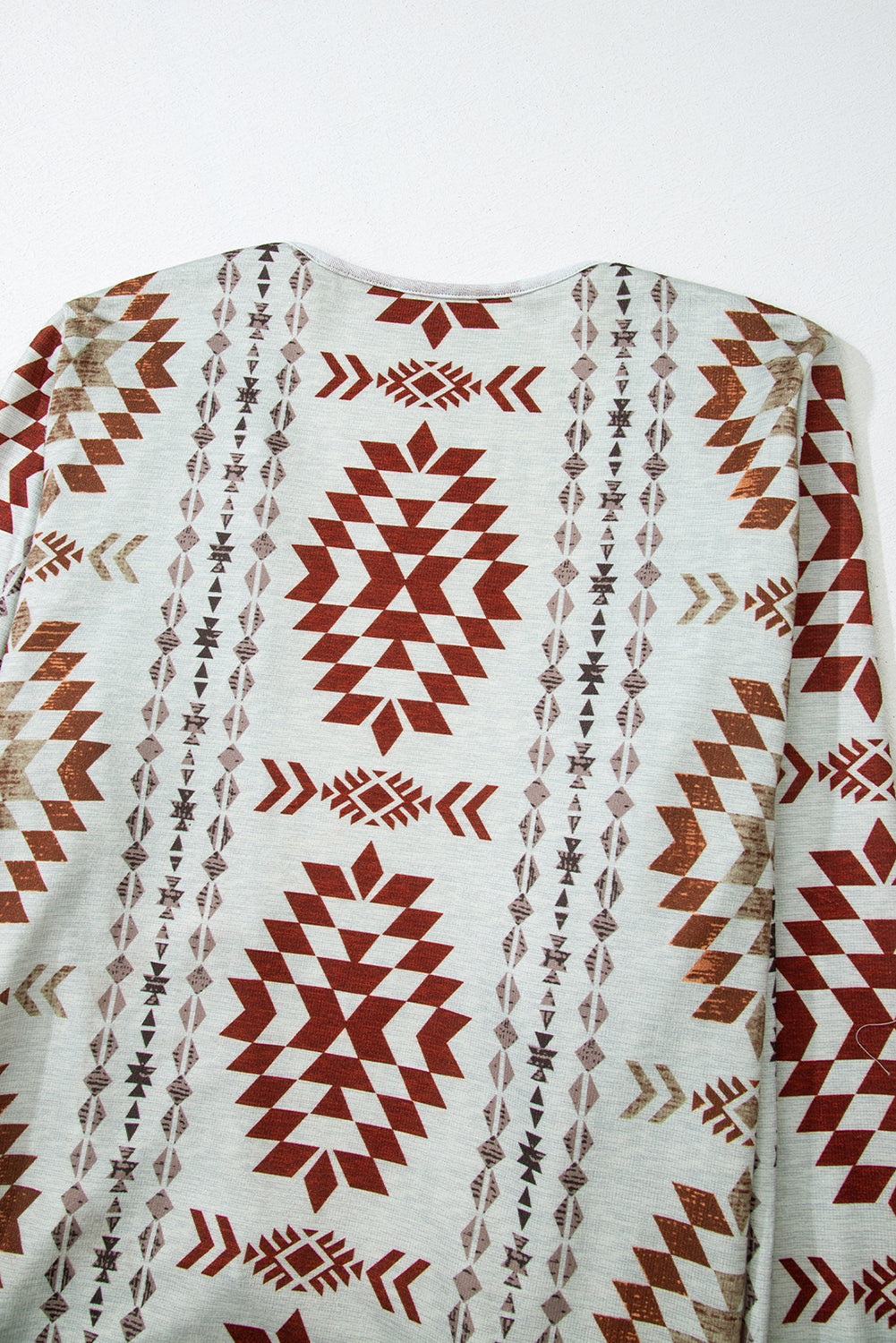 Western Winds Aztec Knit Duster-Rust & Ivory