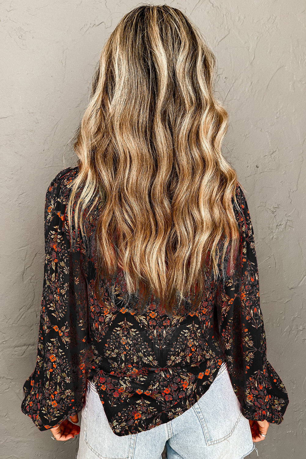 Midnight Garden Blouse – Luxe Black Floral Button Down