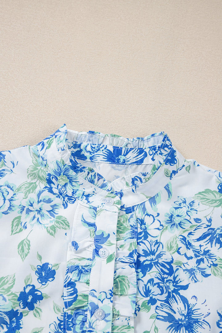 Bluebell Bloom Ruffle Flutter Blouse