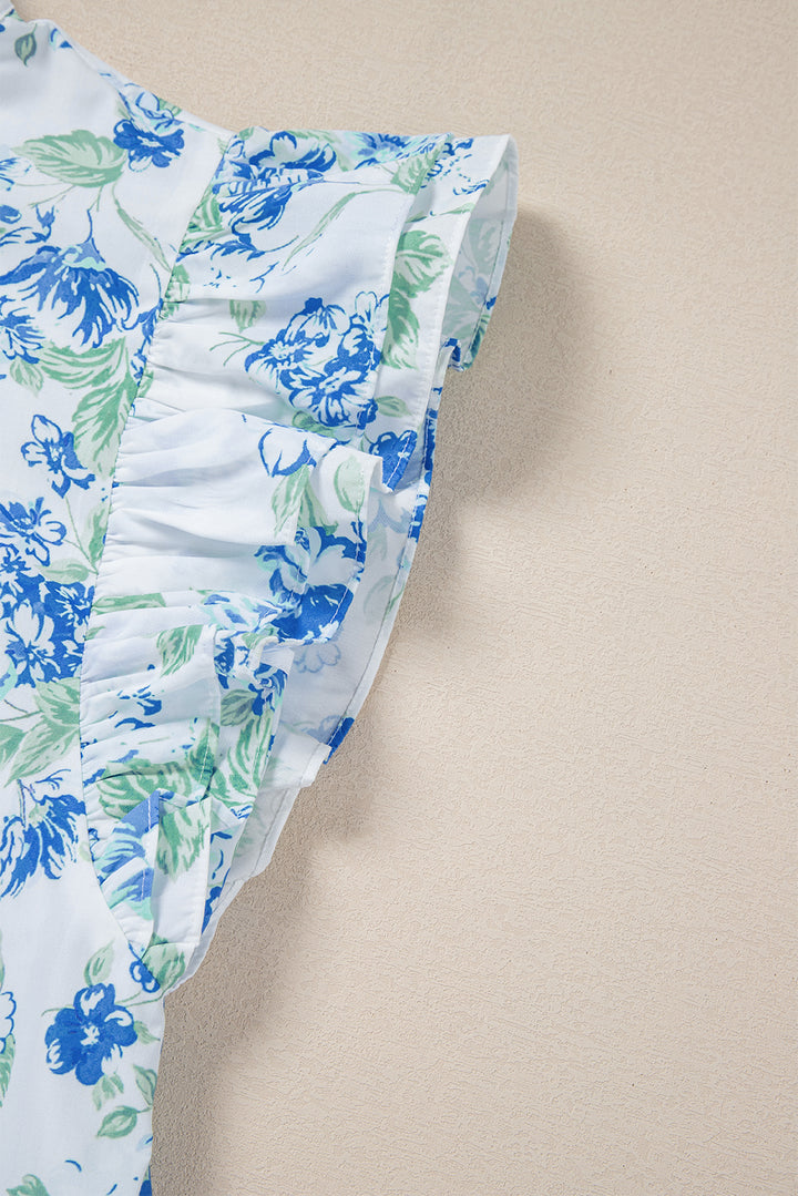 Bluebell Bloom Ruffle Flutter Blouse