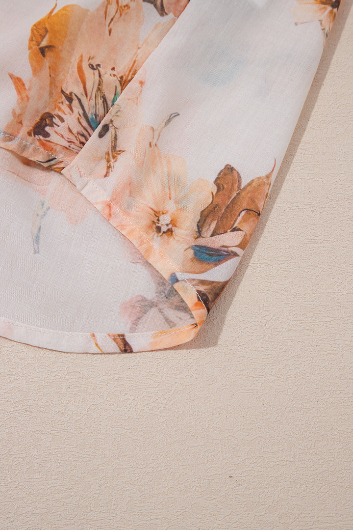 Harvest Bloom Balloon-Sleeve Blouse 🍁