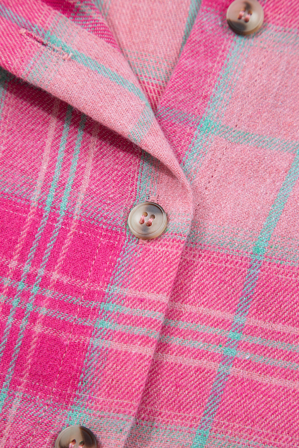 Bubblegum Breeze Oversized Plaid Flannel