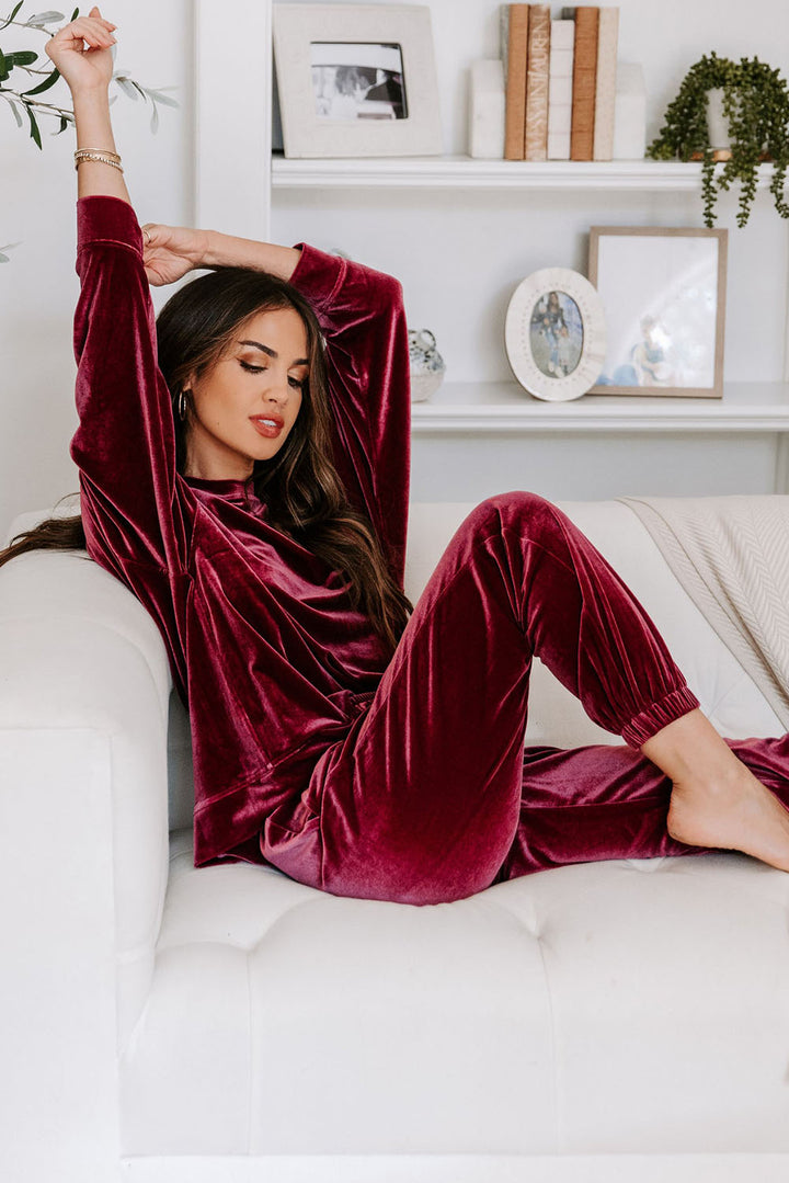 Velvet Crush Lounge Set – Merlot