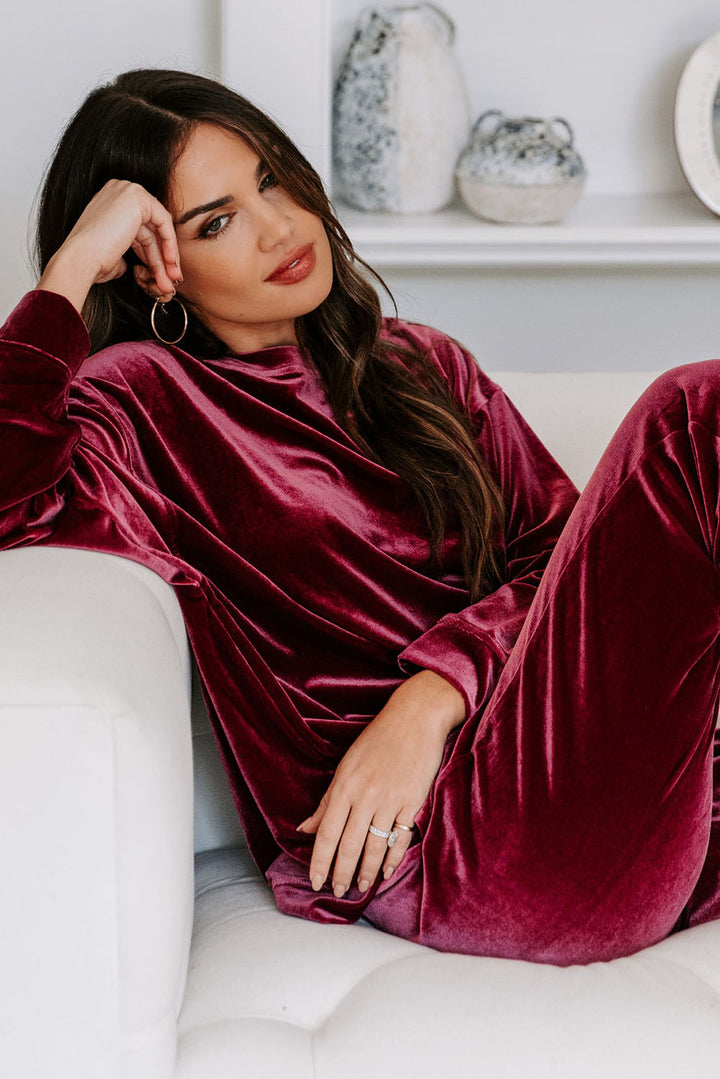 Velvet Crush Lounge Set – Merlot
