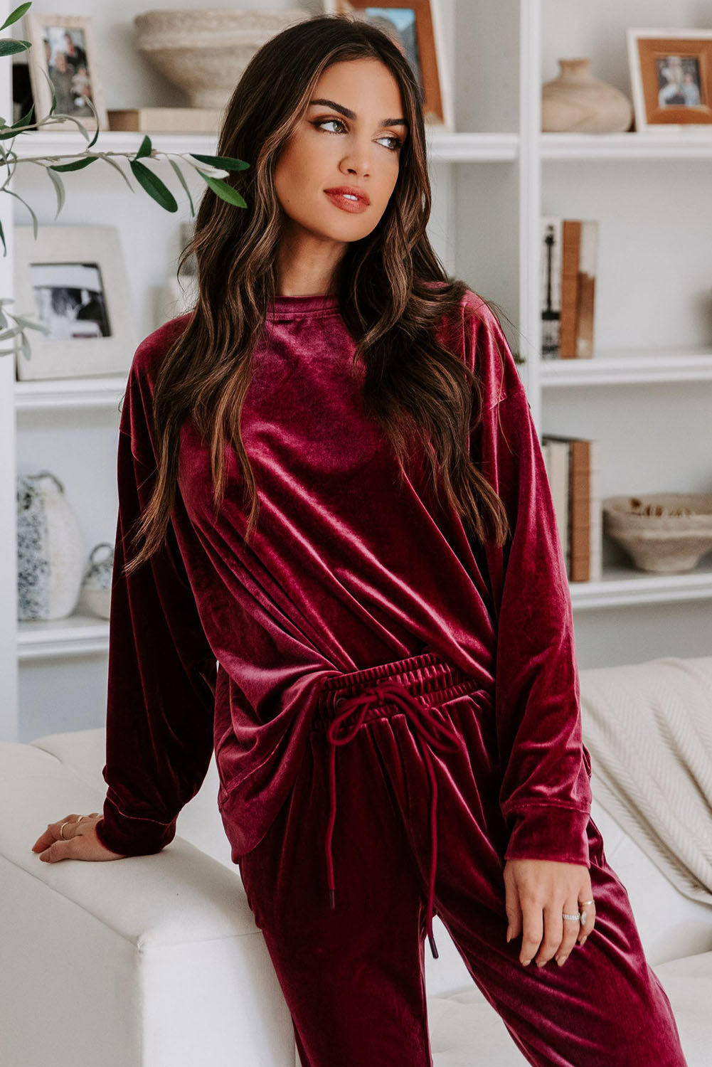 Velvet Crush Lounge Set – Merlot