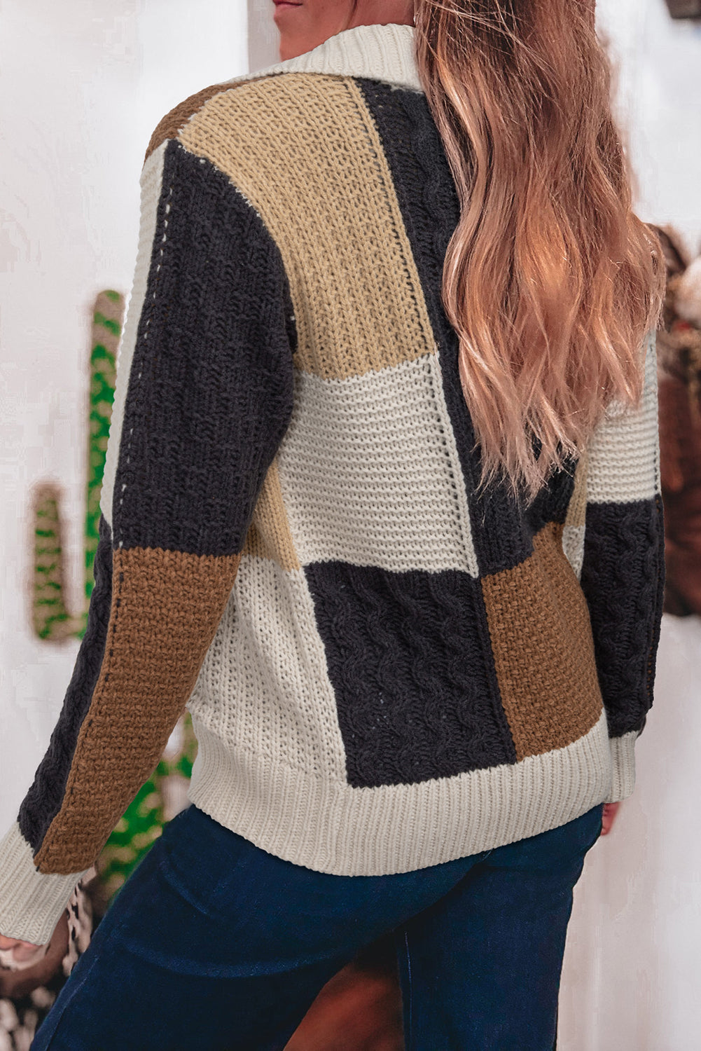 Harvest Stitch Henley Sweater